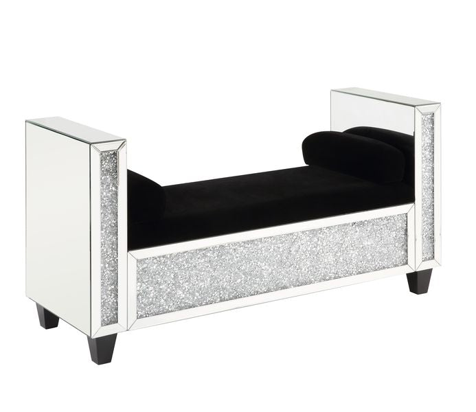 Noralie 52"L Glam Bench with 2 Pillows