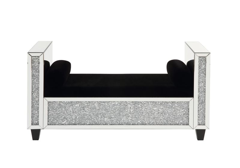 Noralie 52"L Glam Bench with 2 Pillows