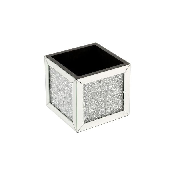 Noralie Square Glam Ottoman with Storage