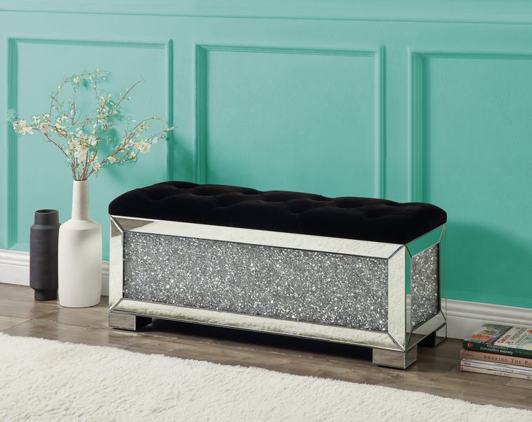 Noralie 38"L Glam Bench with Storage