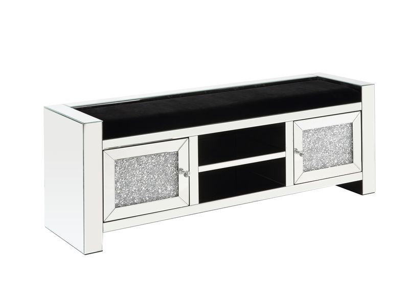 Noralie 59"L Glam Bench with Storage