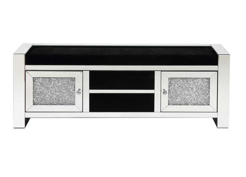 Noralie 59"L Glam Bench with Storage