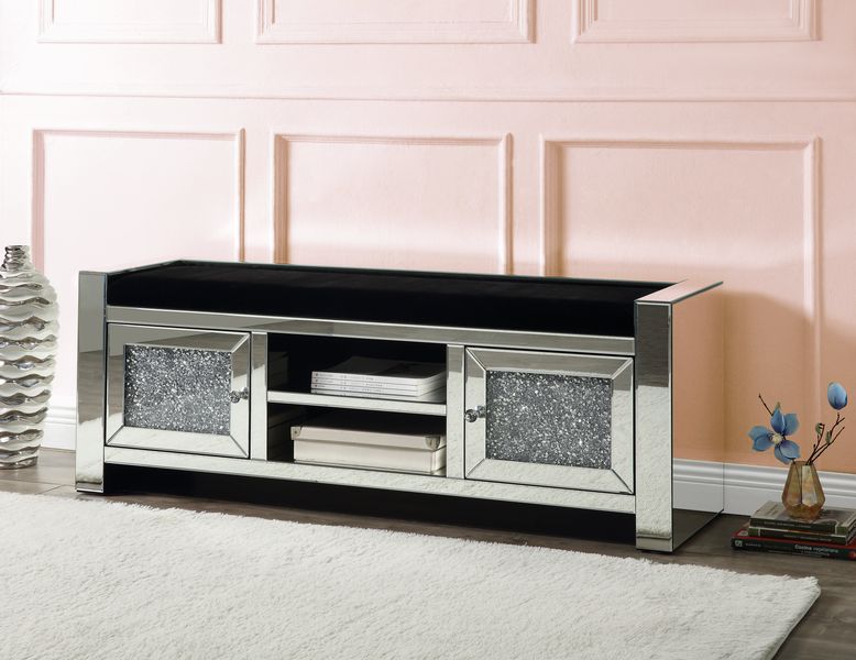 Noralie 59"L Glam Bench with Storage