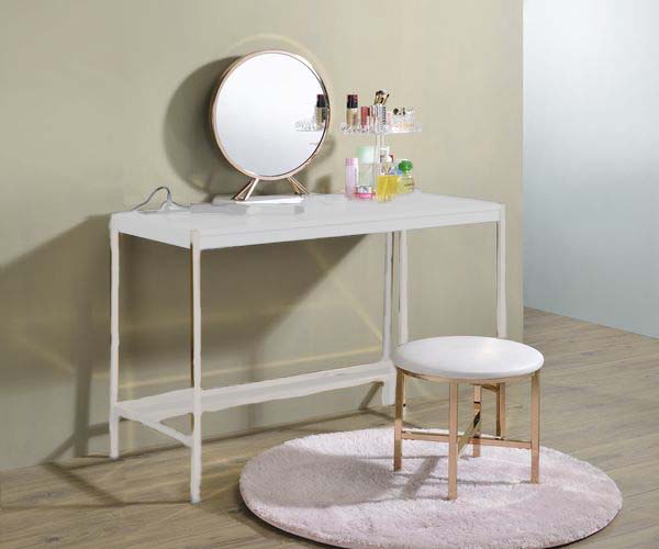 Midriaks 16"H Mirror & Stool