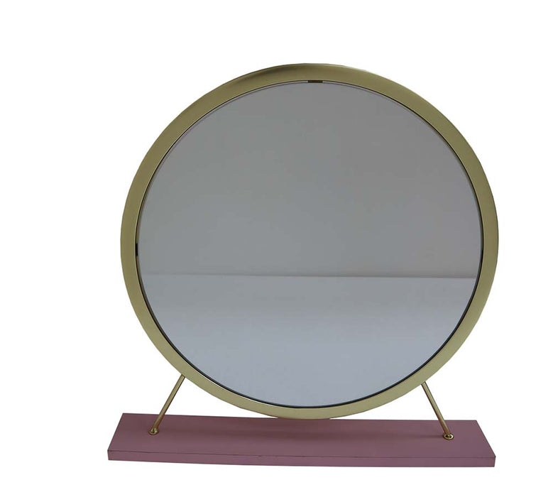 Adao 19"H Upholstered Vanity Mirror & Stool