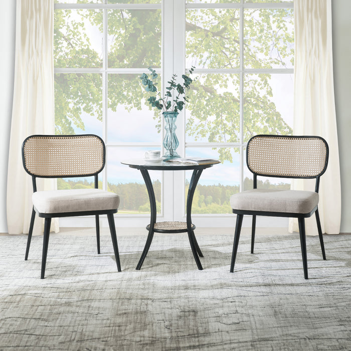 Colson Round 24"Dia 3 Pieces Table & Chairs Set