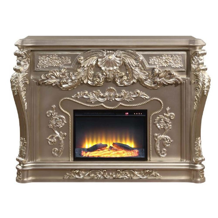 Sorina 66"L Electric Fireplace with Floral Moldings