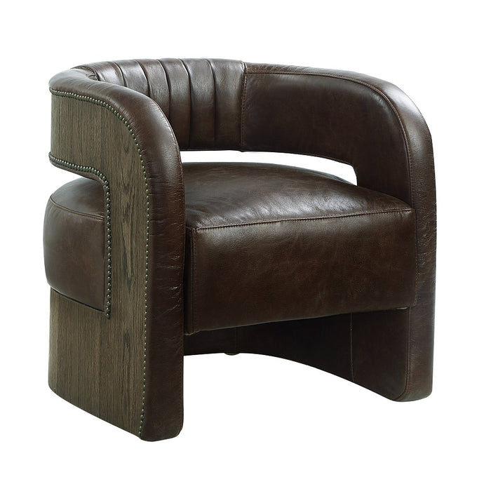 Feyre Top Grain Leather Accent Chair