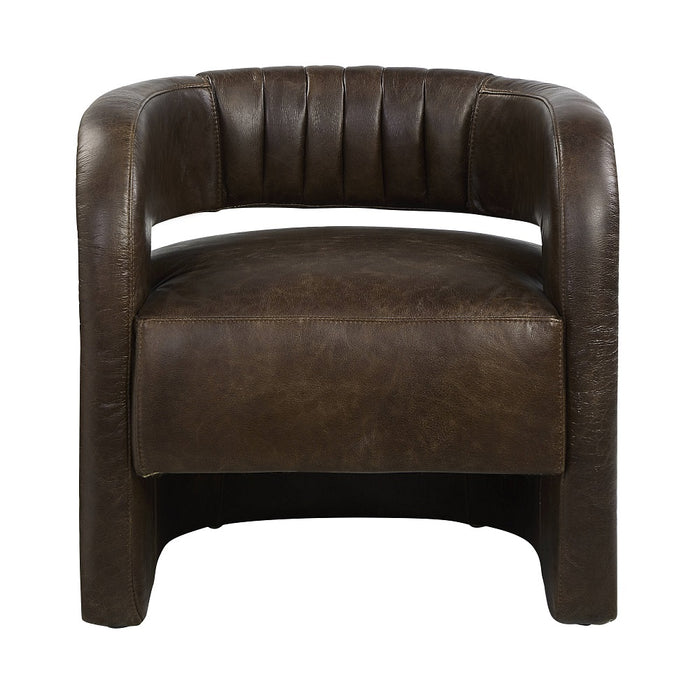 Feyre Top Grain Leather Accent Chair