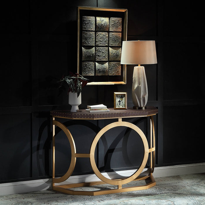 Solara Upholstered Rectangular Console Table