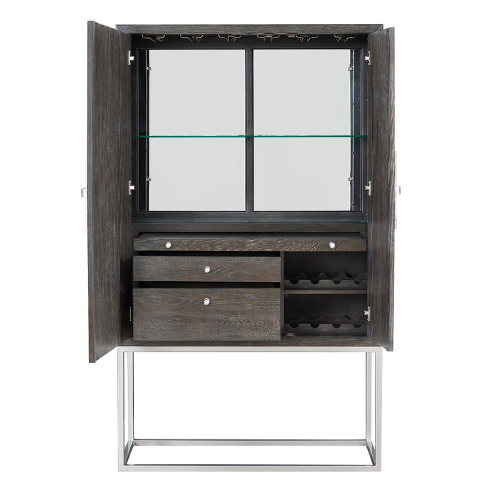 Andra 44"L Rectangular Wine Cabinet with LED