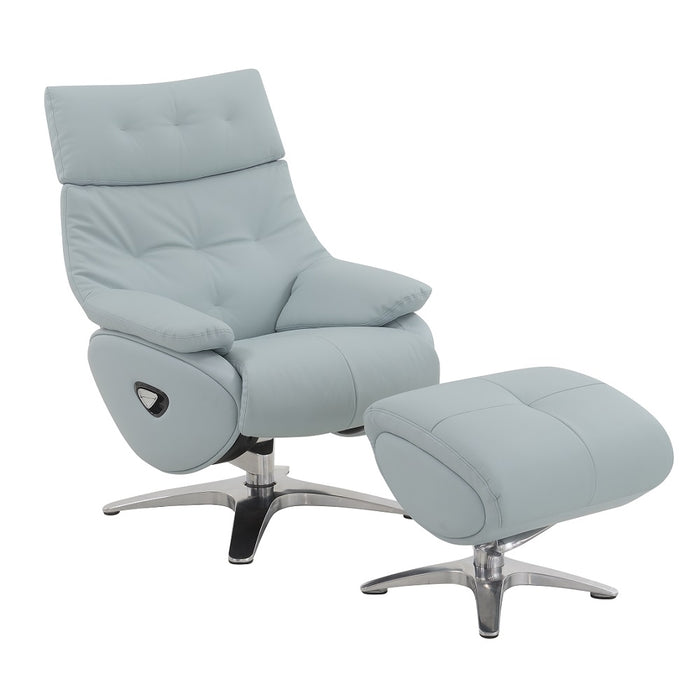 Janella Accent Chair with Swivel & Ottoman