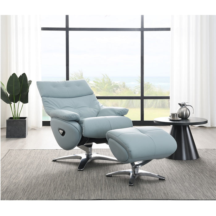 Janella Accent Chair with Swivel & Ottoman