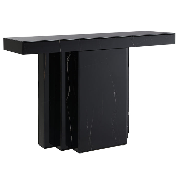 Drisana Rectangular Marble Grain Console Table