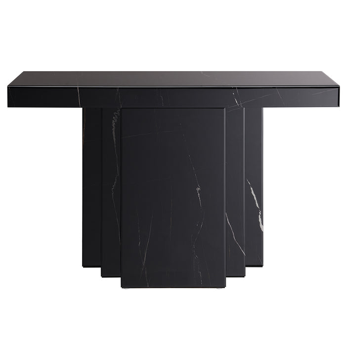 Drisana Rectangular Marble Grain Console Table