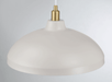 Astral Single Light White Pendant Lamp with Golder Brass Finish for Entrance Kitchen Island 14"D × 8"H - West Lamp