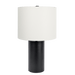 Aura Black Table Lamp with On/Off Switch Black Block Base - West Lamp