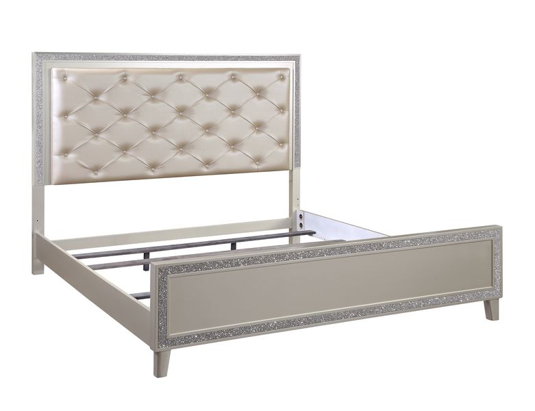 Sliverfluff Upholstered Bed with LED