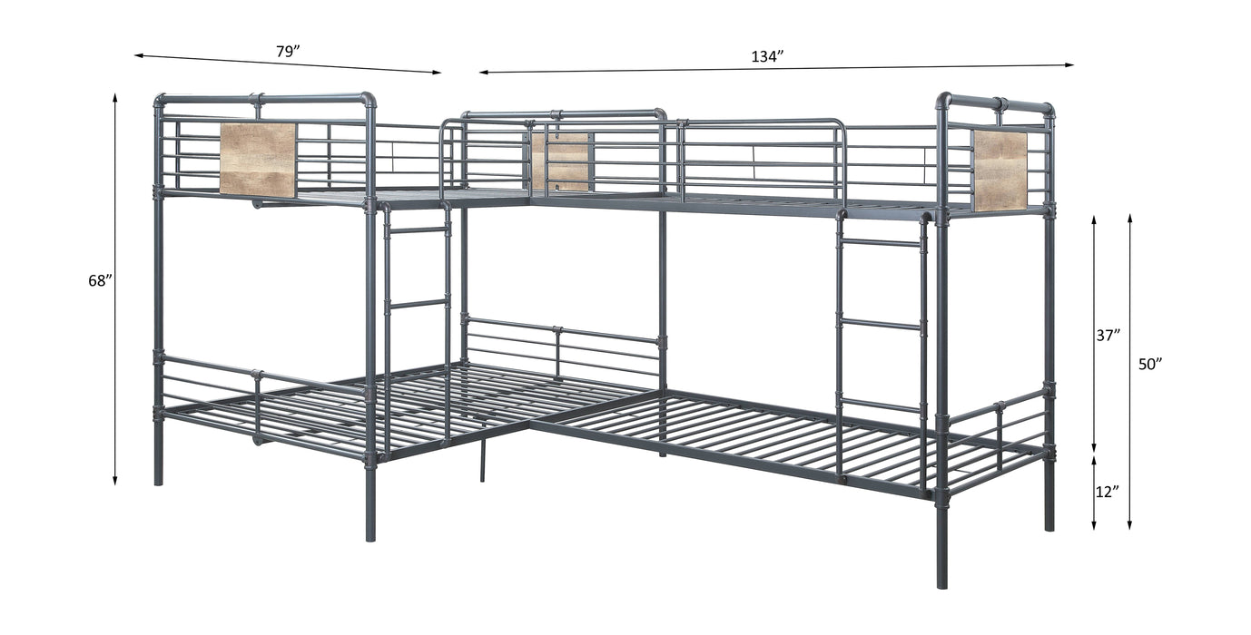 Cordelia Teenager Metal L Shape Bunk Bed