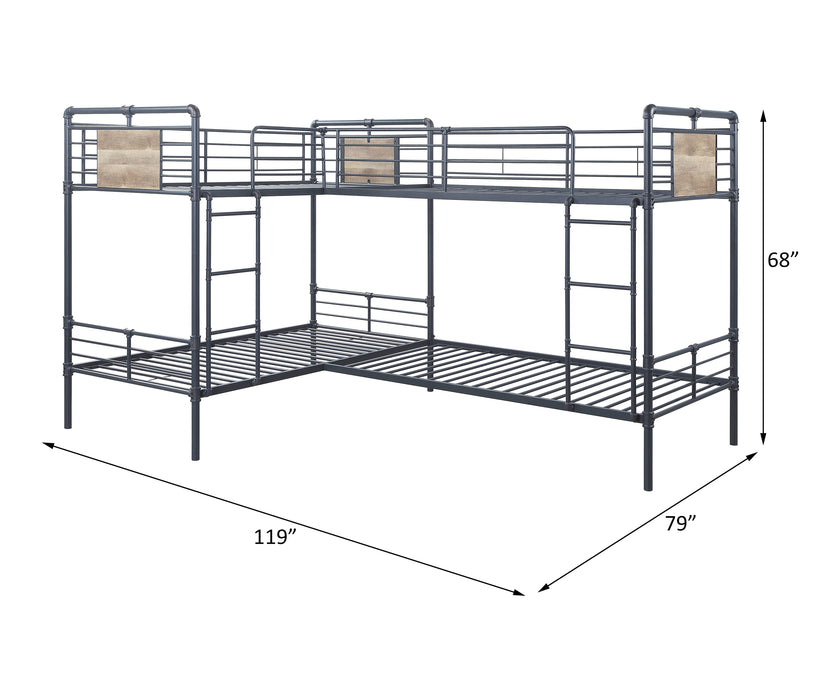 Cordelia Teenager Metal L Shape Bunk Bed