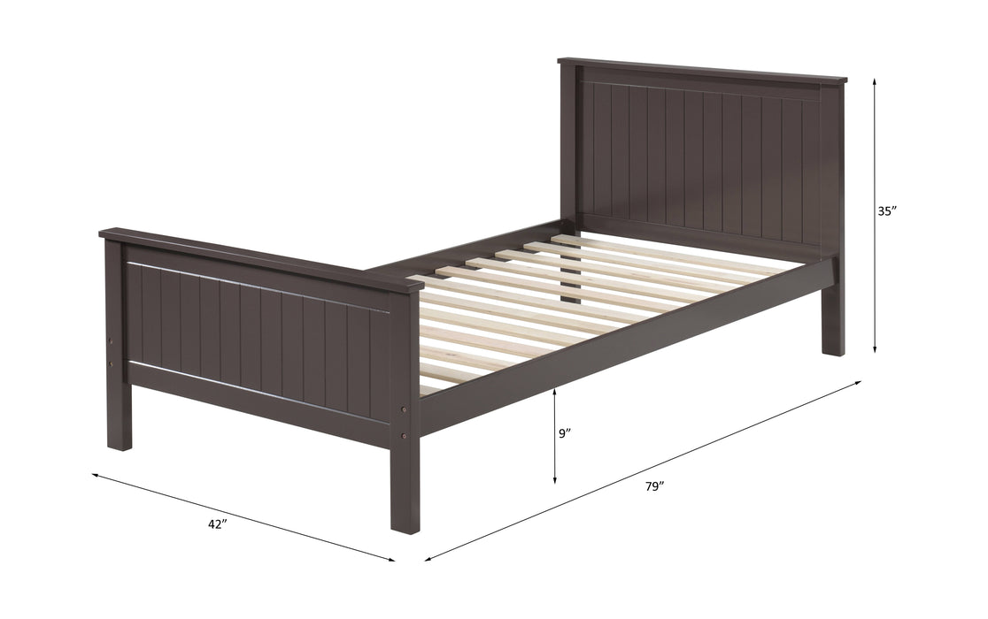 Bungalow Teenager Solid Wood Twin Bed