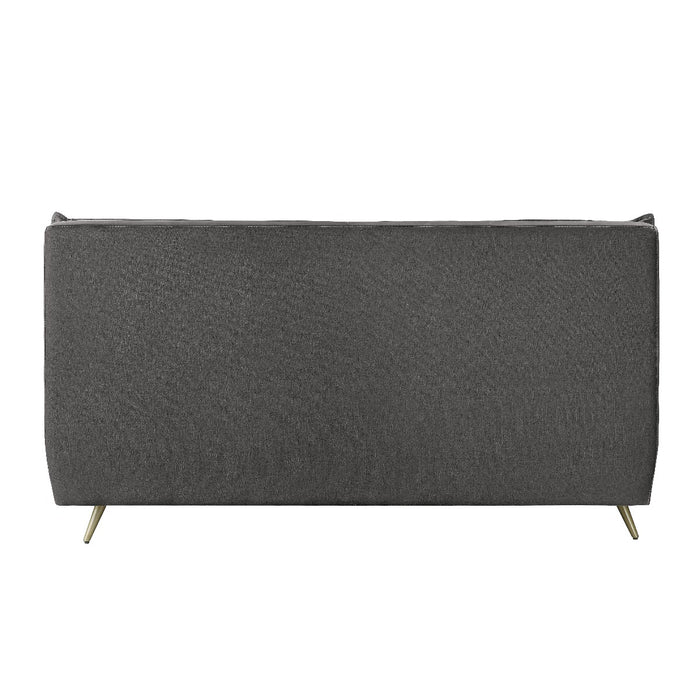 Doris Upholstered Top Grain Leather Bed