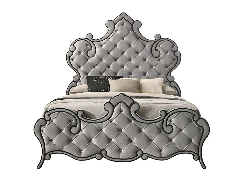 Perine Upholstered Tufted Bed