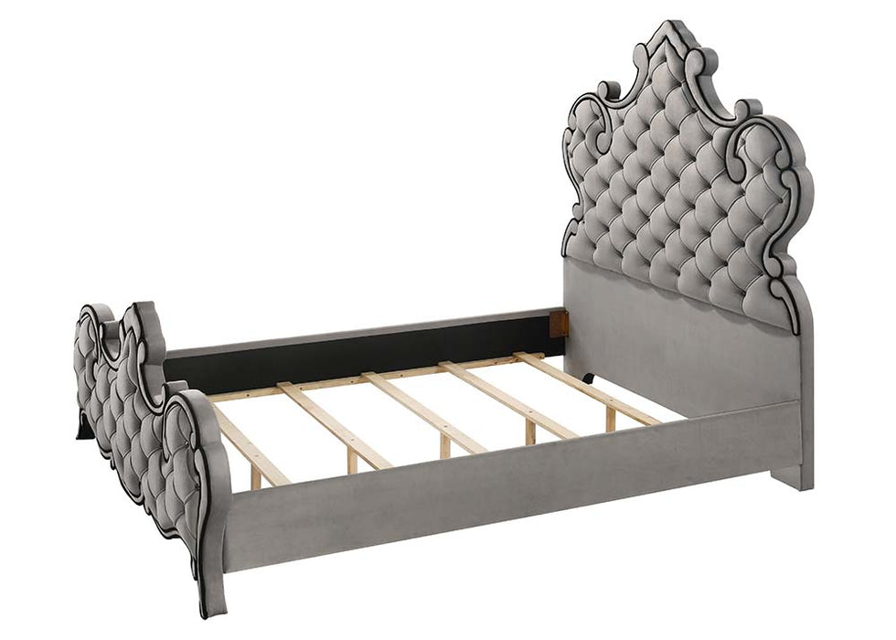 Perine Upholstered Tufted Bed