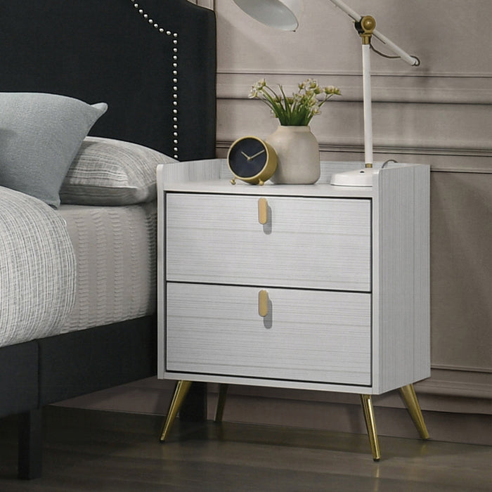 Zeena 26"H 2 Drawers Nightstand