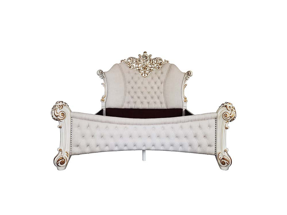 Vendome Upholstered Bed with Button Tufted Headboard & Footboard