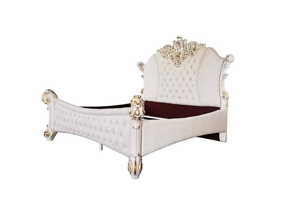 Vendome Upholstered Bed with Button Tufted Headboard & Footboard