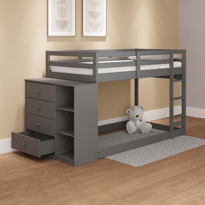 Gaston 4 Drawers Bunk Bed (T/T) with 4 Drawers & 3 Compartments