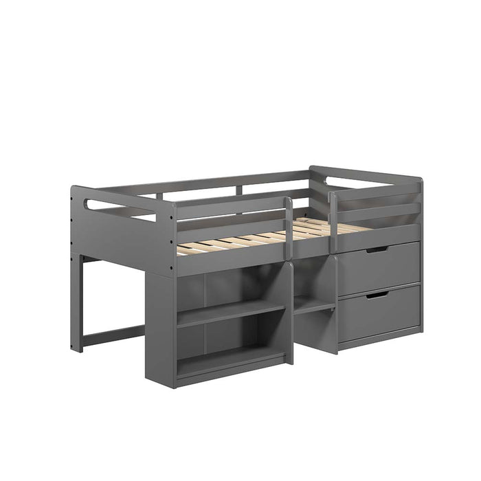 Fabiana Twin Loft Bed 2 Drawers Twin Loft Bed with Storage