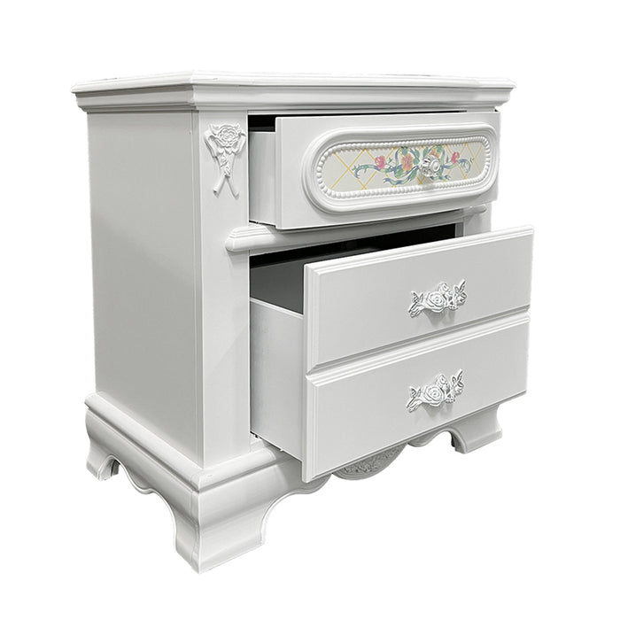 Flora 3 Drawers 27"H Nightstand