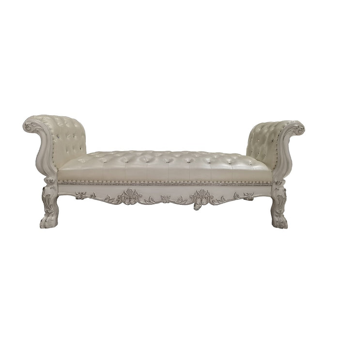 Dresden 78"L Upholstered Bench with Button Tufted Seat & Arms