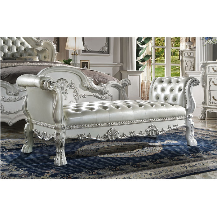 Dresden 78"L Upholstered Bench with Button Tufted Seat & Arms