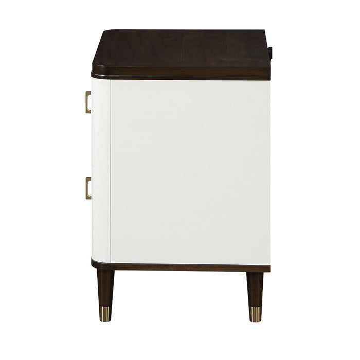 Carena Rectangular 2-Drawer Nightstand with USB