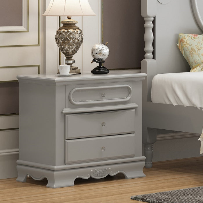 Flora 3 Drawers 27"H Nightstand