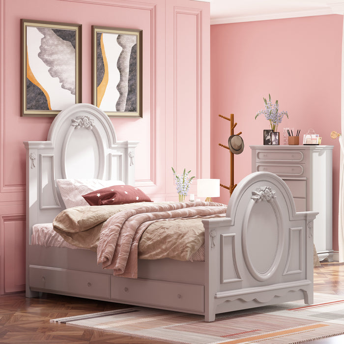 Flora Teenager Solid Wood Bed