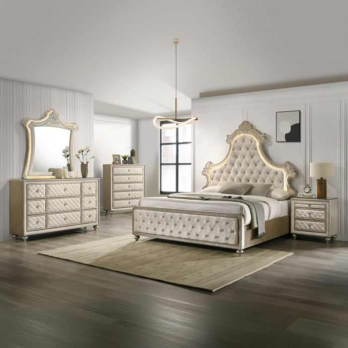 Lucienne Upholstered Bed with LED