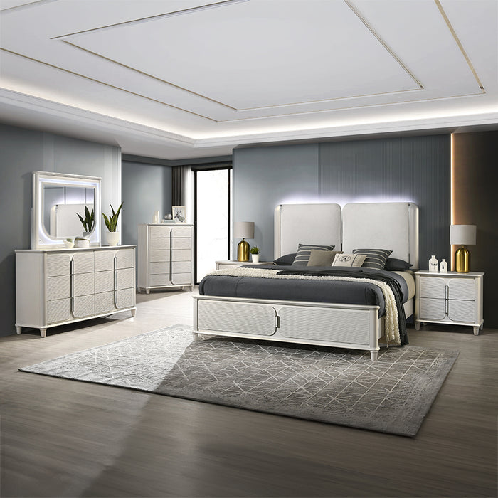 Laveda 91"L Upholstered Bed with LED Light