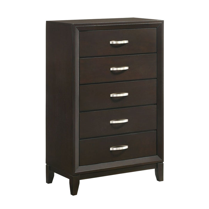 Beaumont 5 Drawer Chest in Merlot