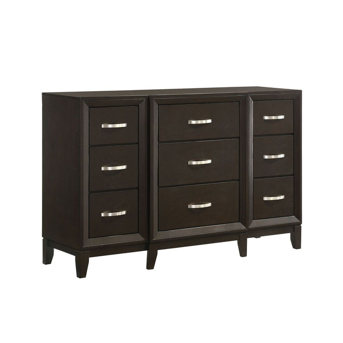 Beaumont 9 Drawer Dresser in Merlot