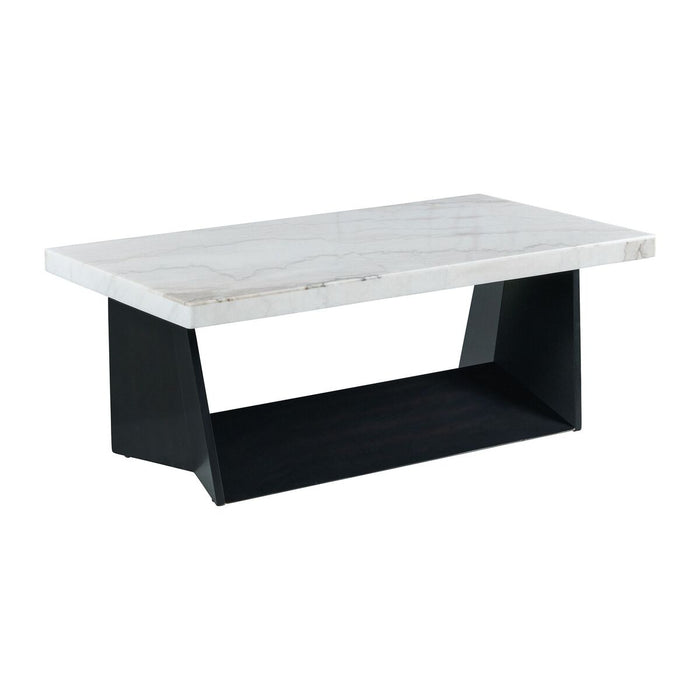 Beckley Coffee Table In White Marble Top