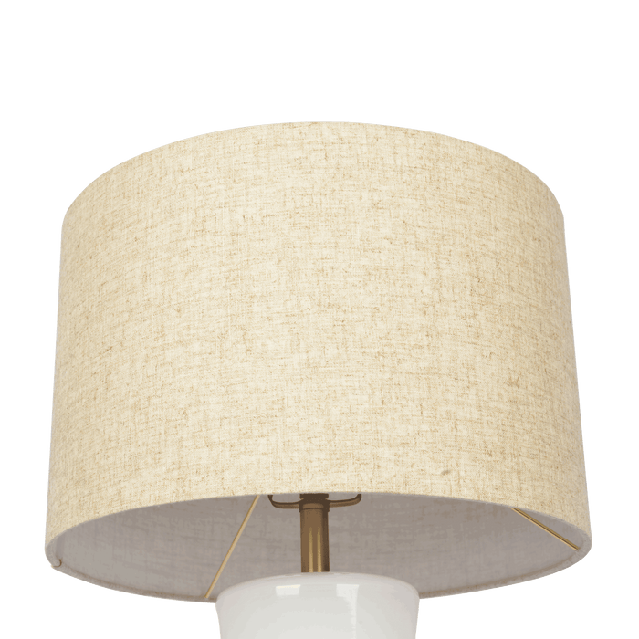 Cascade Glass Lamp Golden Base Off White Glass Table Lamp - West Lamp