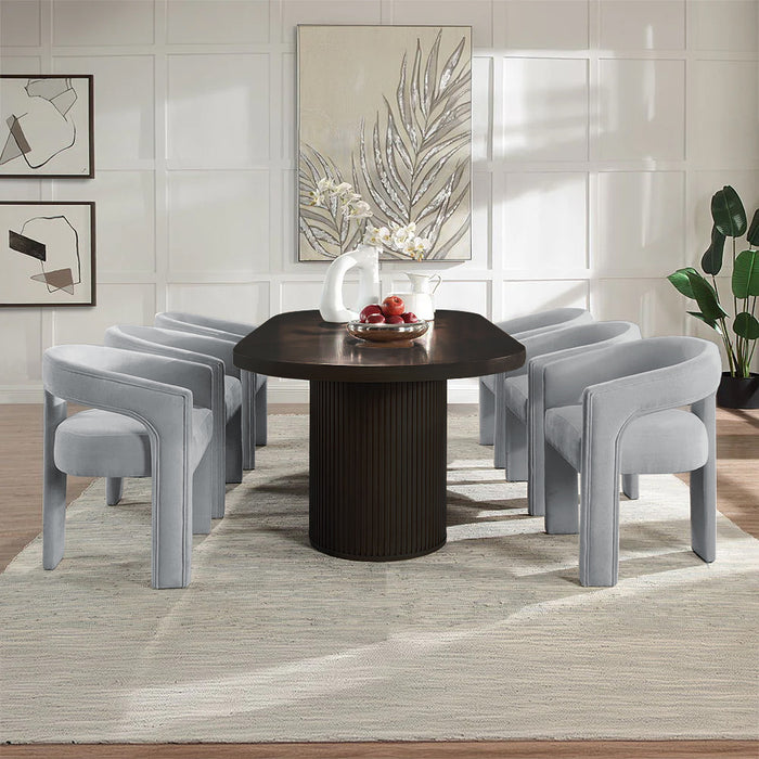 Clayten Dining Table with Engineering Marble Top Set