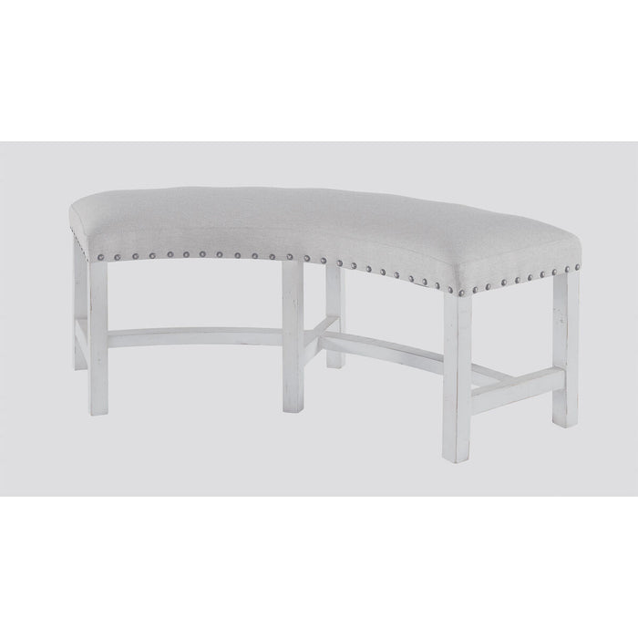 Condesa White Round Bench