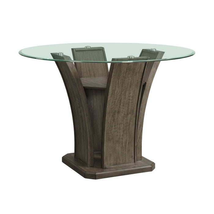 Dapper Walnut Round Counter Dining Table