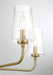 Dazzle Five Lights Chandelier With Clear Seeded Glass -Satin Brass - West Lamp