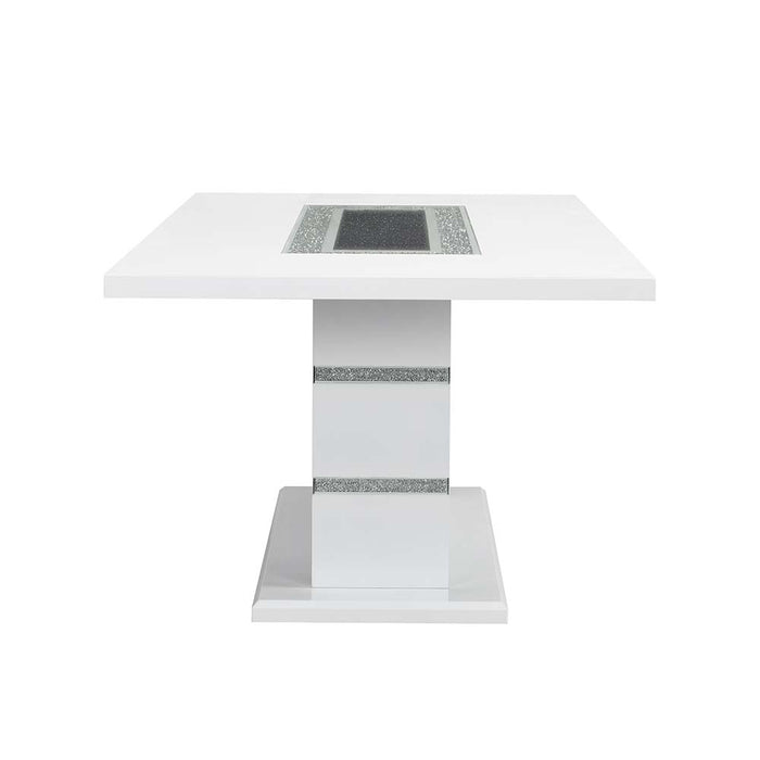 Elizaveta Rectangular 79"L Dining Table with Pedestal Base